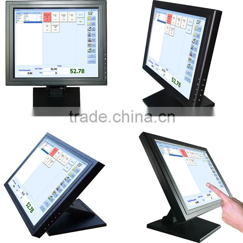 White 12" inch Touch Screen Monitor LCD VGA