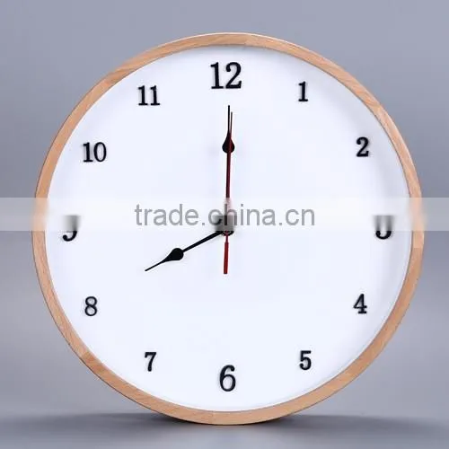 Home Fancy Decorative Cutomized Logo Wooden Wall Clock