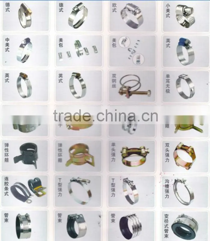 Double-wire Hose Clamp, Easy to be Fixed, zinc plated