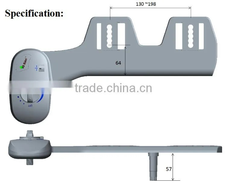Portable bathroom fittings plastic pussy shattaff bidet toilet
