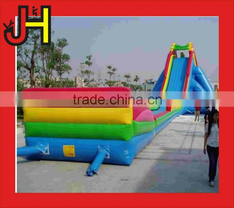 2016 JH Brand 0.55mm PVC Material Giant Hippo Inflatable Water Slide For Adults