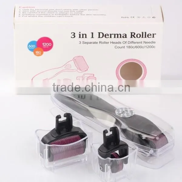 Titanium 3 In 1 Derma Roller For Face Dermaroller Manufacturer Price