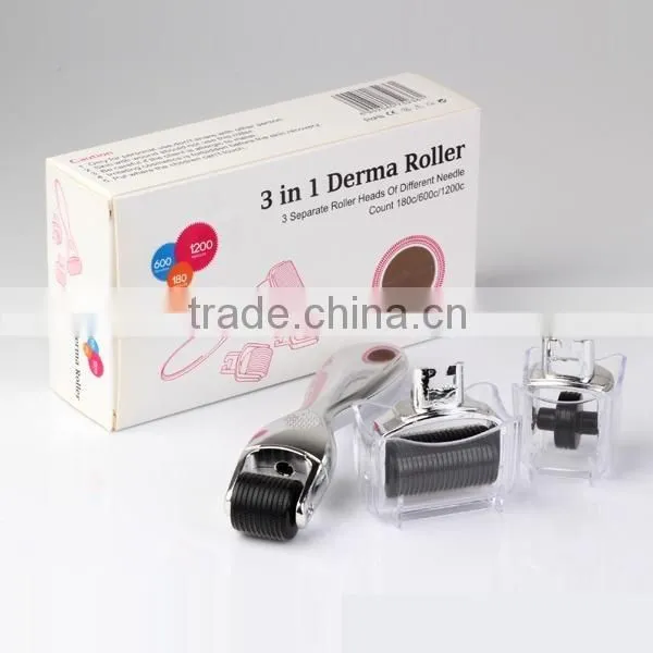Wholesale 3 in 1 dermaroller 1 mm titanium dermaroller