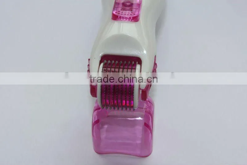 FANTASTIC!!! Vibrating Function Speeds Up Healing!!Purple derma roller micro needle beauty roller L007
