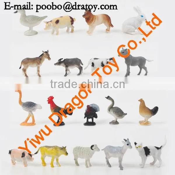 3D plastic cartoon figurine toys for children