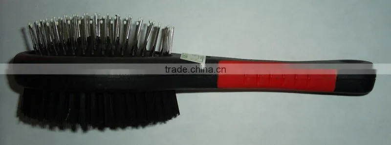 wooden handle dog brush