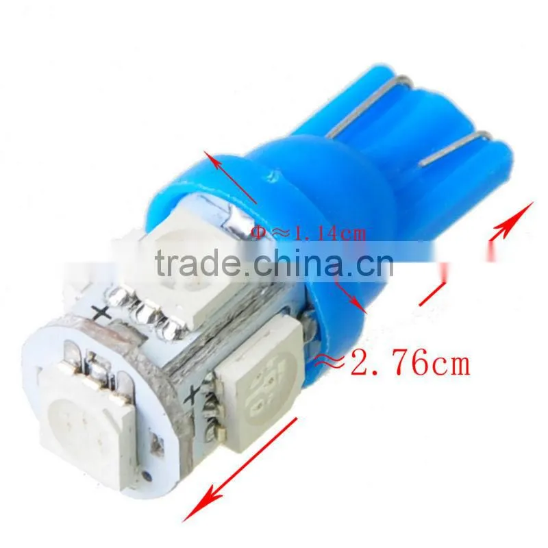 Online Shopping 10Pcs one Pack T10 Wedge 5-SMD 5050 LED Car Light bulbs 192 168 194 2825 W5W DC 12V Blue Color Light