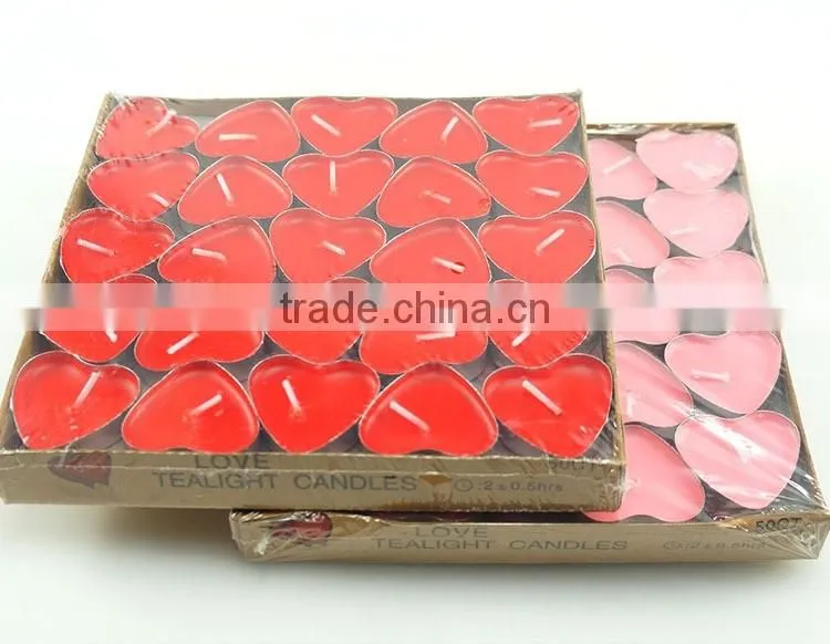 romantic heart shape scented tealight candle for Christmas