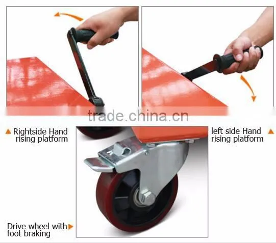 Popular 300/660kg hand operated platform /Lift table