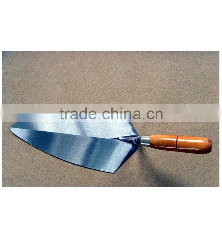 fine polished one piece forged trowel with wooden handle ( factory )