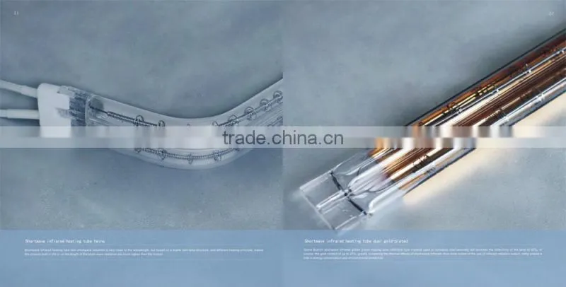 clear shortwave infrared lamp single tube for firing furnace in Solar PV industry,5000 hours,Ce certificate,