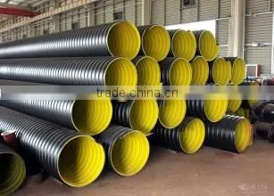 300mm-2200mm HDPE corrugated plastic drainage pipes