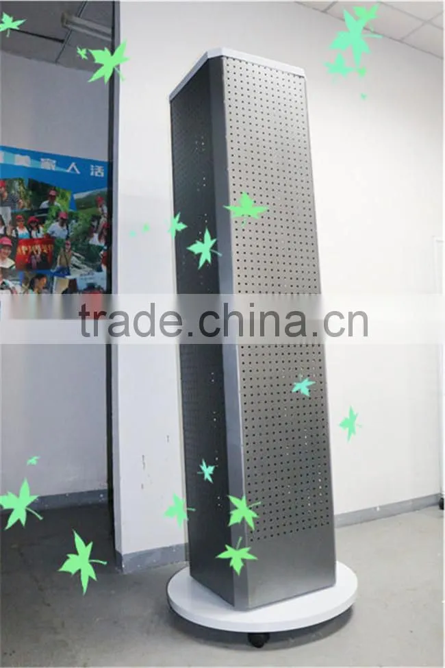 Floor Standing Removable Rotating Metal Pegboard Display Stand