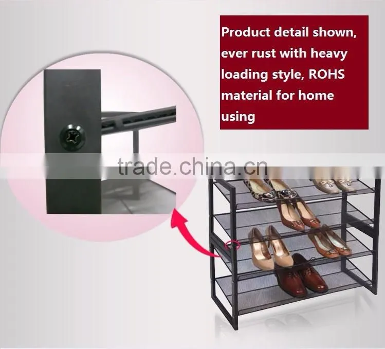 Vivinature shoes storage rack, shoes rack with mesh metal style