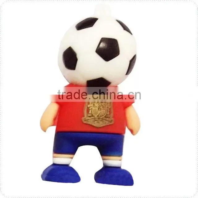 Wholesale 2GB/4GB/8GB The World Cup football player usb flash drive