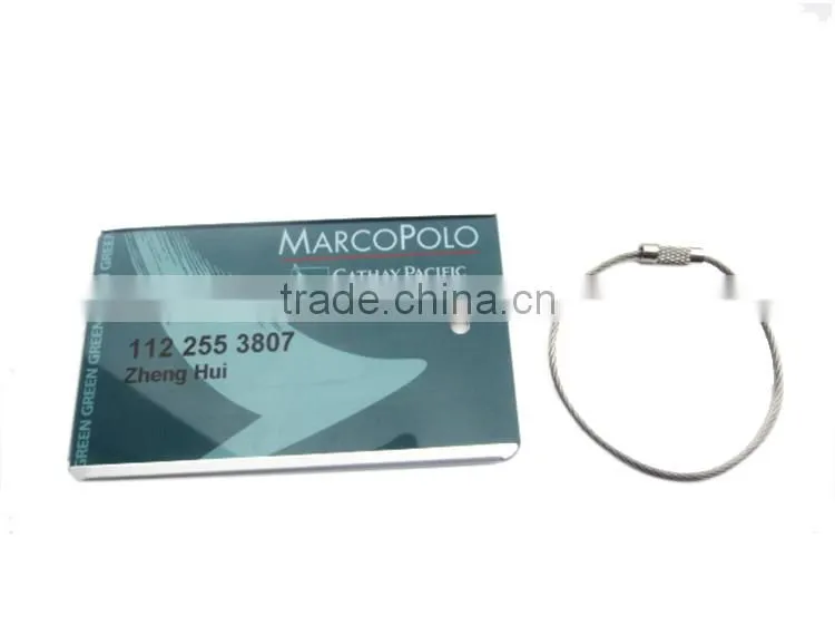 Promotional Full Logo Printing Card Insert Luggage Tag