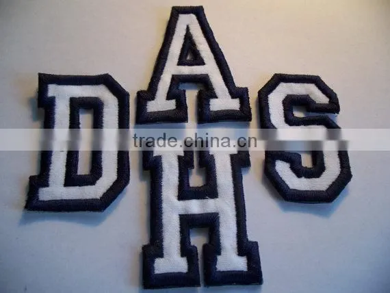 Embroidery alphabet patches