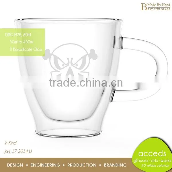 Personalized Favorable Price Double Wall Glass Cup Mug