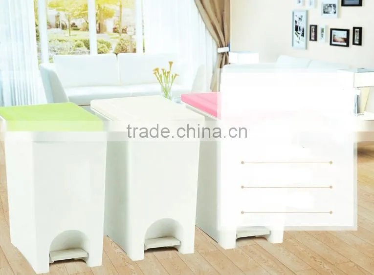 Wholesale Stock Small Order Rectangle coverd garbage can