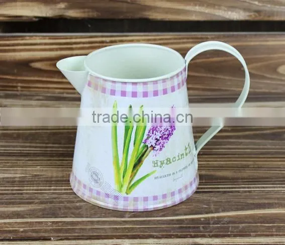 2015 new design paper decal lavender watering can made in china wholesale