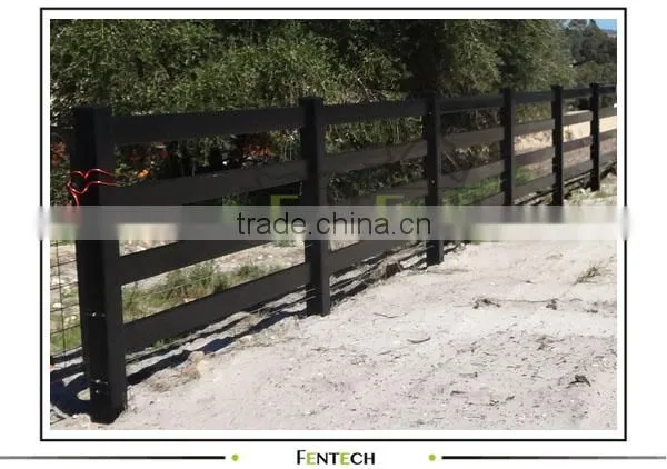 2014 Hot PVC Picket Fence direct manufacturer, 4 rails ranch farm fence