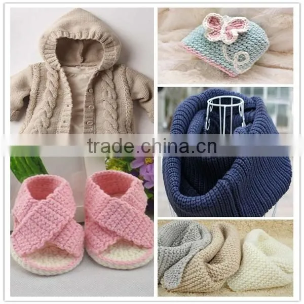 100% Combed cotton yarn colorful hand knitting yarn for baby wear