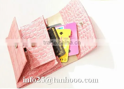 Sexy small clip/sexy crocodile cute leather purse/leather coin bag