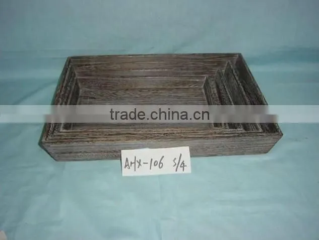 black small wooden tray food serving tray wholesale