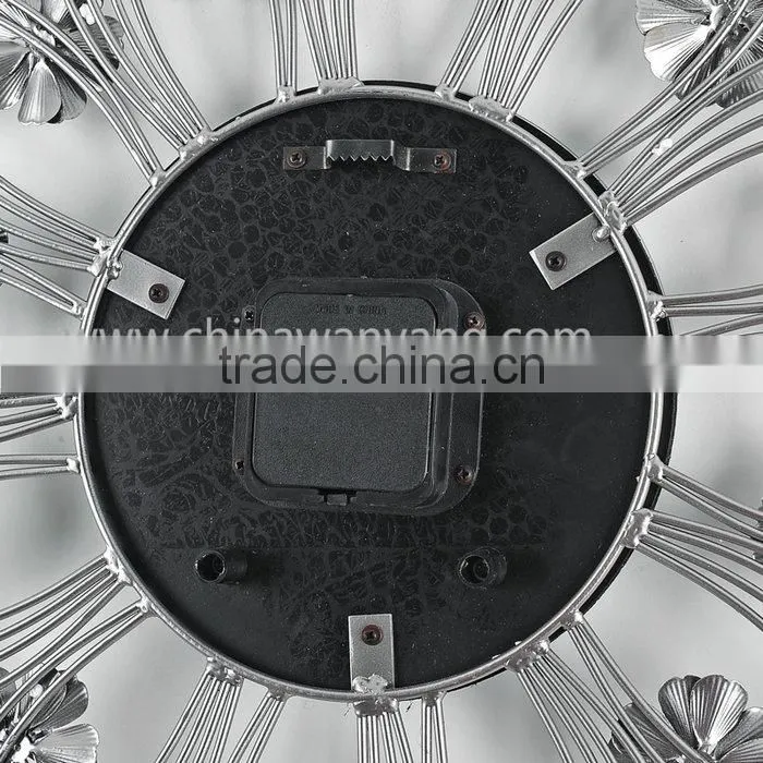 Custom Good Quality Beautiful Silver Cheap Wall Clocks