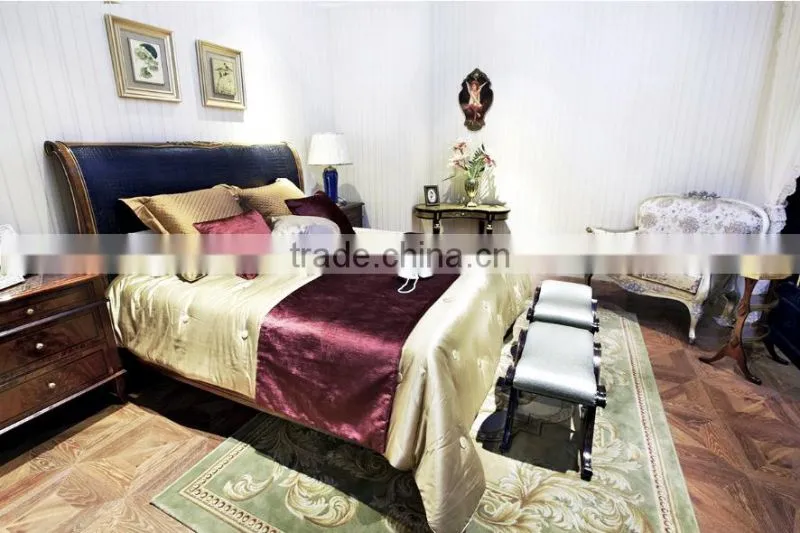 New Arrival Elegant Classic French Rococo Floral Painted Golden Vanity Dressing Table for Noble House BF12-05254b