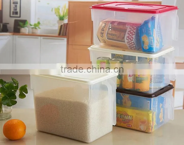 plastic sealed storage box with handle