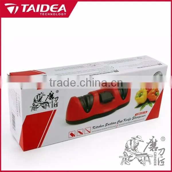 GRINDER 2 Stages Diamond and Ceramic Knife Sharpener with Suction Pad