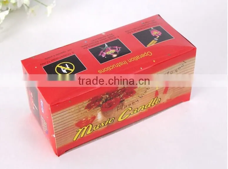 Hot Sale Popular Fireworks Lotus Flower Music Birthday Candle