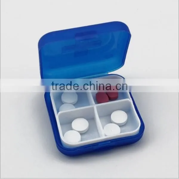 custom 4 compartment plastic pill box,custom plastic medicine storage pill box,custom plastic drug pill box supplier in china