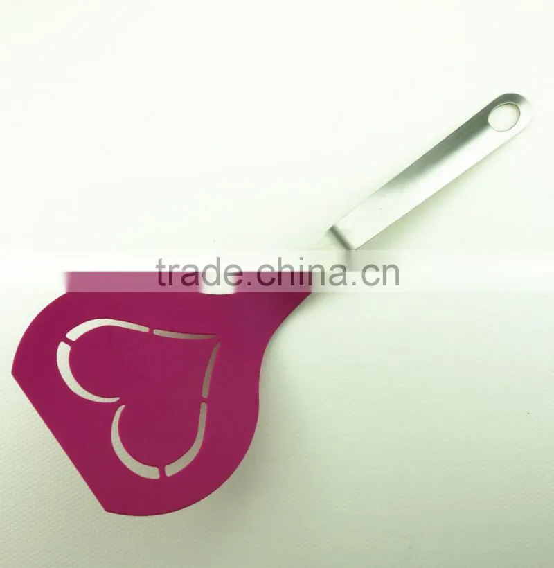 33063 Hart shape Kitchen nylon shovel spatula turner, cake, egg turner spatula shovel