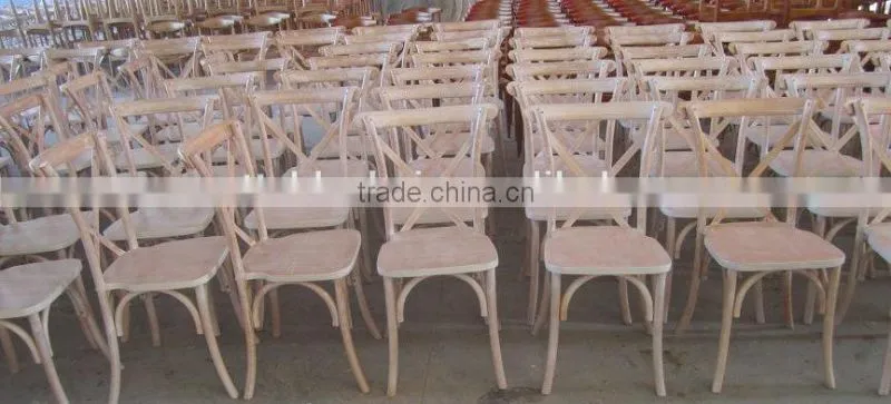 wooden cross backrest chair design for restaurant