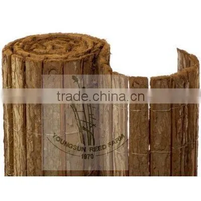 natural strong bark fencing for gardening
