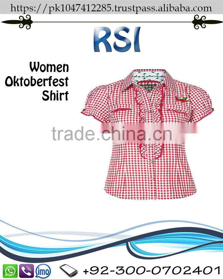 LADIES OKTOBERFEST GERMAN BAVARIAN SHIRT FOR WOMEN