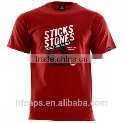 O-neck Cotton Short Sleeve Custom Cheap Printed T-shirts with Woven Label on Neck