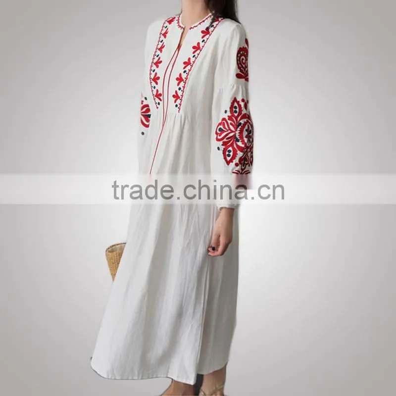 Ladies Branded 2017 Newest Fancy Summer Linen Woman Dress With Sgs Certifaction