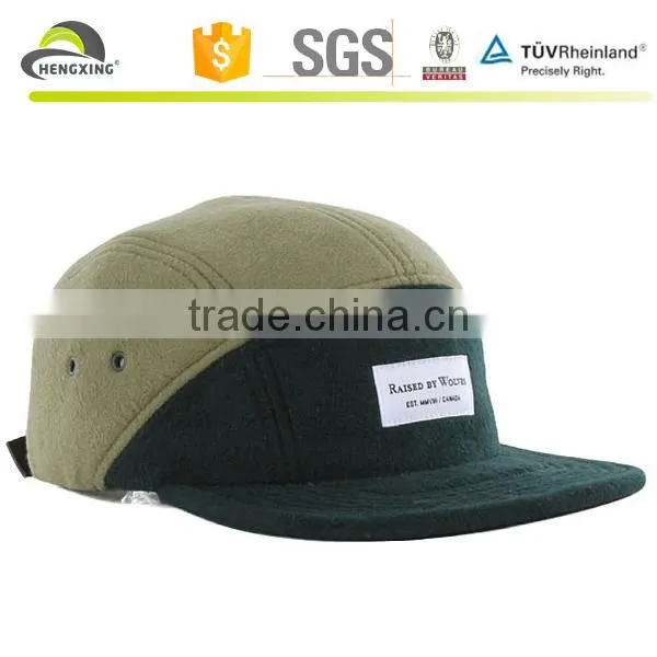 High quality stylish two tone custom 5 panel camp cap