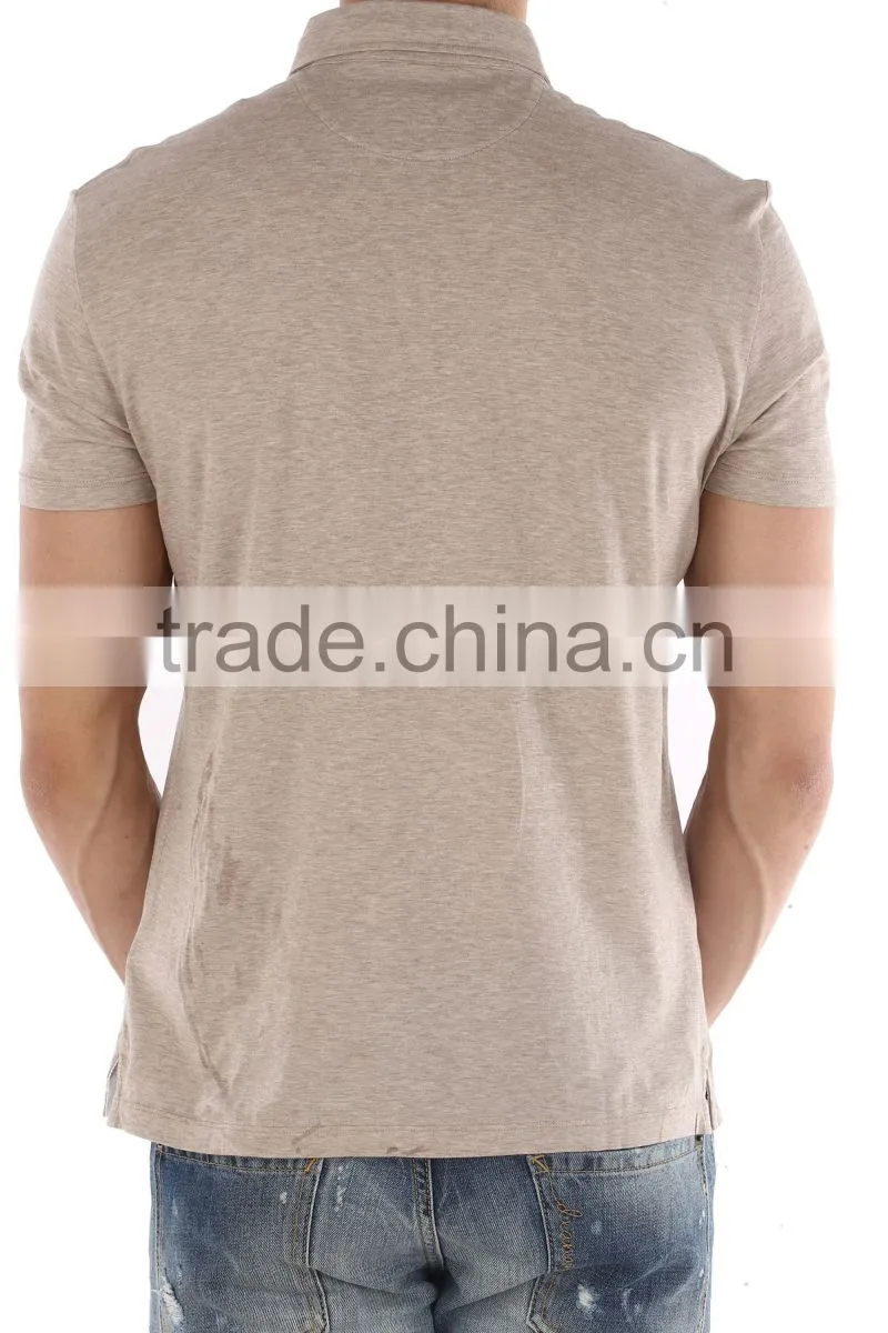 MGOO Promotional Beige Short Sleeve T Shirts With Pocket Blank Dri Fit Polo Shirts Wholesale