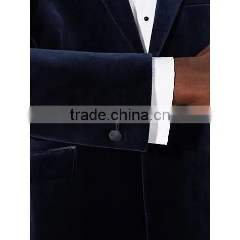 Good Quality Oem Lapel Single Button Man Suit Velvet Blazer For Men