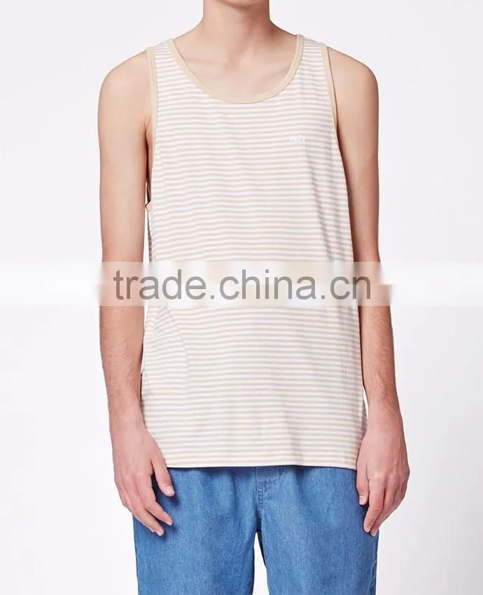 Exqusitely Yarn-dyed Stripped tank top