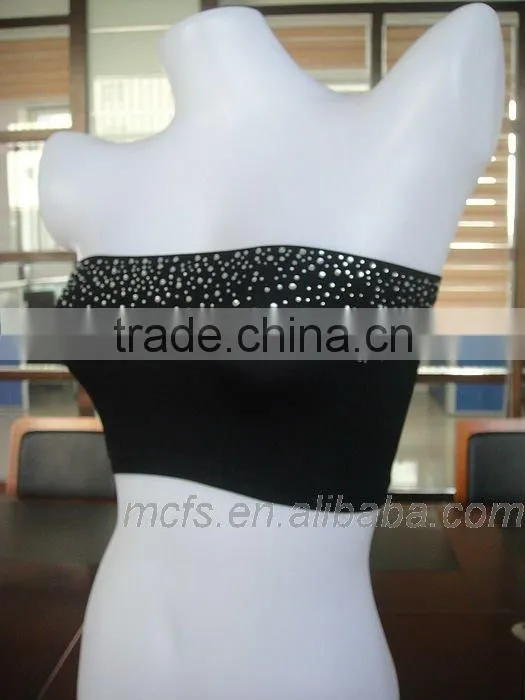 Strapless girls lingerie bra intimates diamond tube bra top sexy seamless women's tube bra