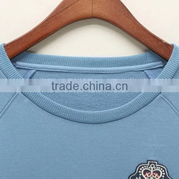 Fshionable OEM no brand name blue strip hoodies high quality cheap casual hoodies