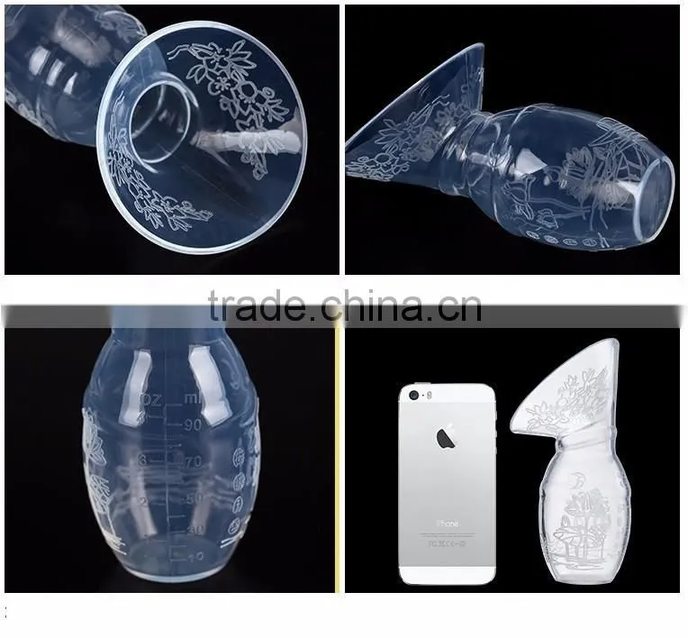 With lid Silicone breast milk pump Food Grade Silicone Breast Pump Simple Humalactor