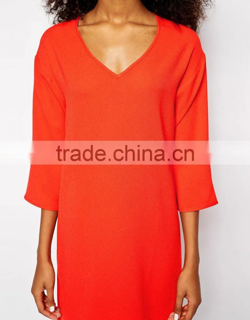 Chinese manufacturing Kimono Sleeve Vneck Dress 2014 wholesales