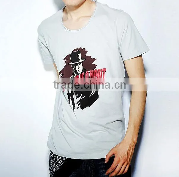 High quality premium custom print logo 100% combed cotton t shirt