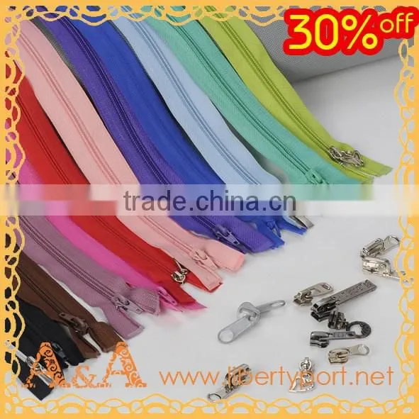 #5 auto lock open-end woven tape resin plastic zipper